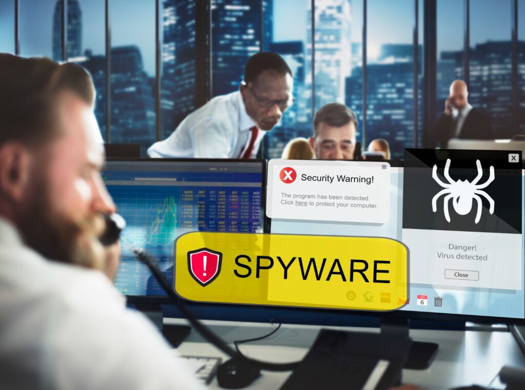 Spyware: malicious software stealing personal info. Protect your data from this dangerous threat